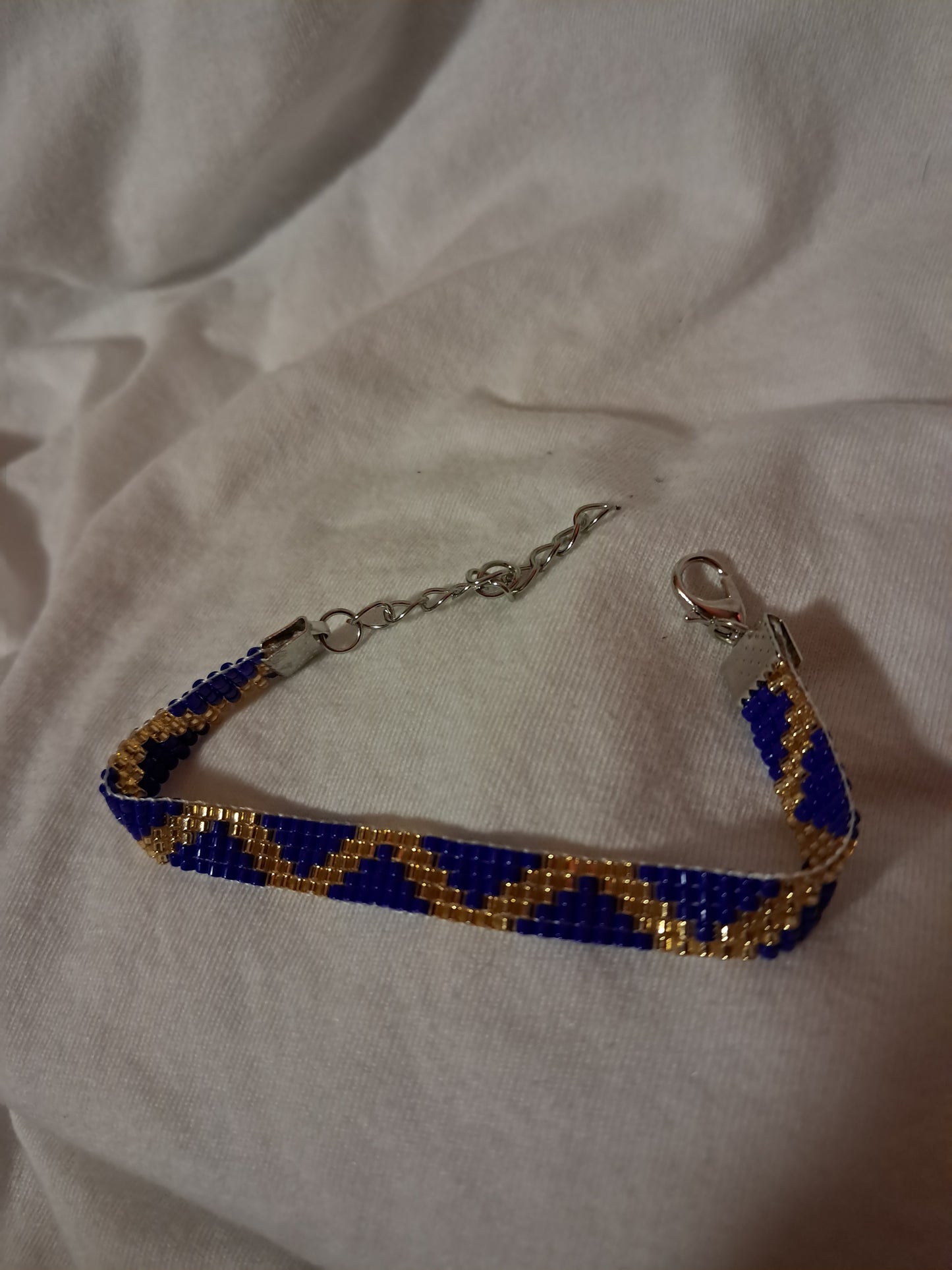 Regal Oasis Woven Bracelet, Miyuki Delica Seed Beads, Adjustable